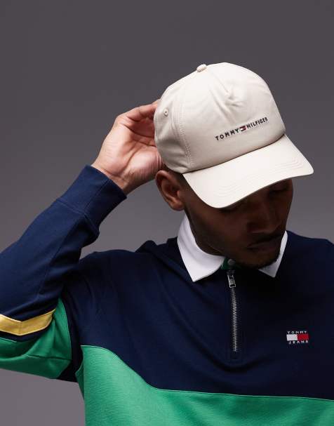 Tommy Hilfiger – Kappe in Beige mit linearem Logo - view 1