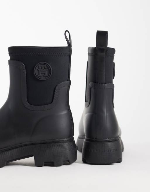 Tommy Hilfiger – Kassandra – Svarta gummistövlar, 3 av 4
