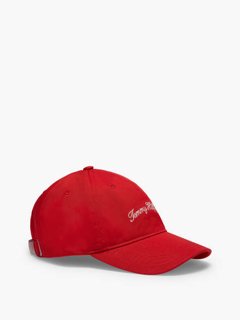 Tommy Hilfiger Kids' logo embroidery five-panel baseball cap in red - view 1