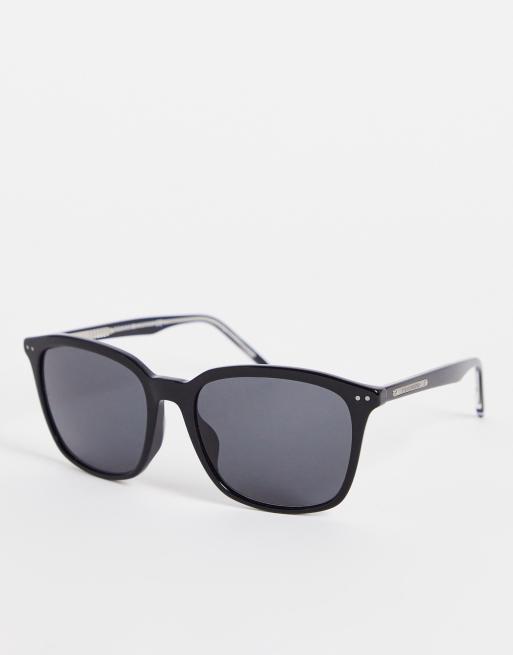Tommy Hilfiger - Klassieke retro zonnebril in zwart