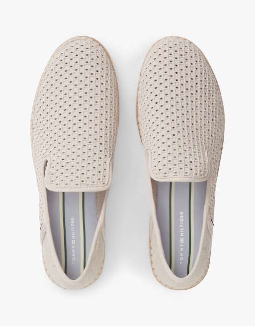 Tommy Hilfiger Knit flexible espadrilles in beige, 3 of 7