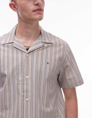 Tommy Hilfiger Knit Striped Short Sleeve Shirt