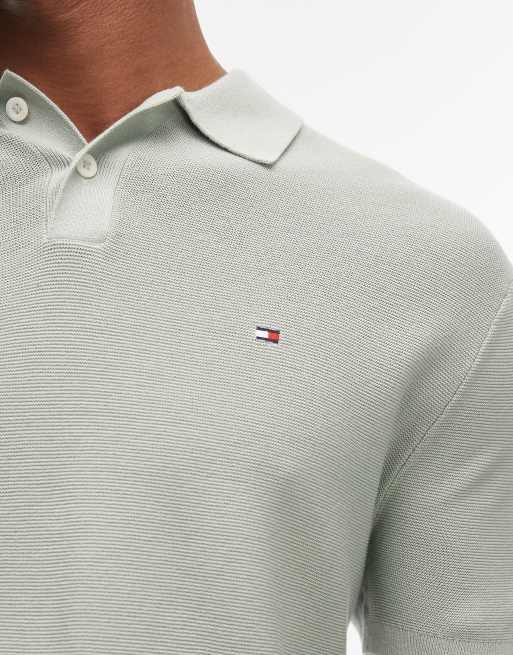 Tommy Hilfiger knitted polo shirt in mint, 5 of 5