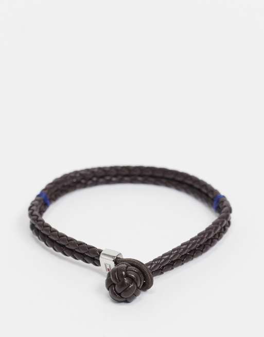 Tommy hilfiger knotted leather bracelet new arrivals