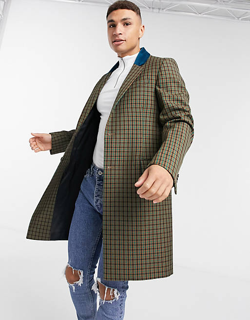Tommy Hilfiger Kollektion – Mantel aus Wollmischung mit Kragen in  Kontrastfarbe | ASOS