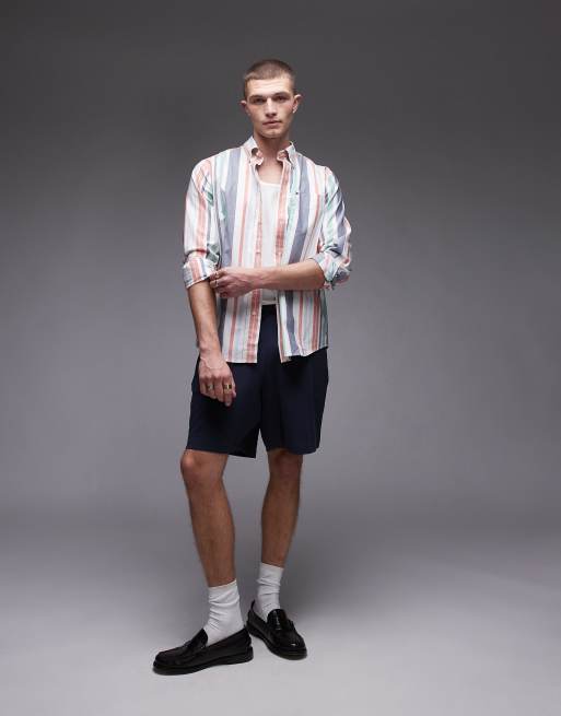 Tommy Hilfiger – Kolorowa koszula oxford w paski, 3 z 4