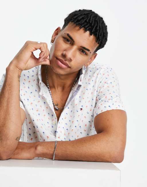Tommy Hilfiger - Kortærmet skjorte med print med små palmetræer