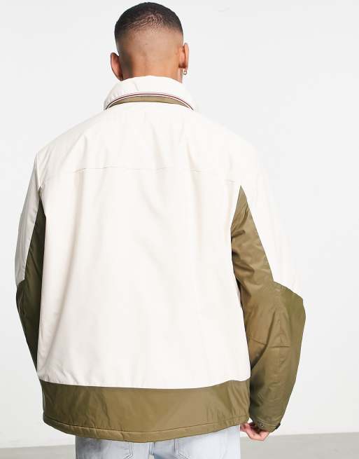 Tommy Hilfiger – Krämvit blockfärgad techjacka i polyestermix med ståkrage – CREAM, 2 av 4