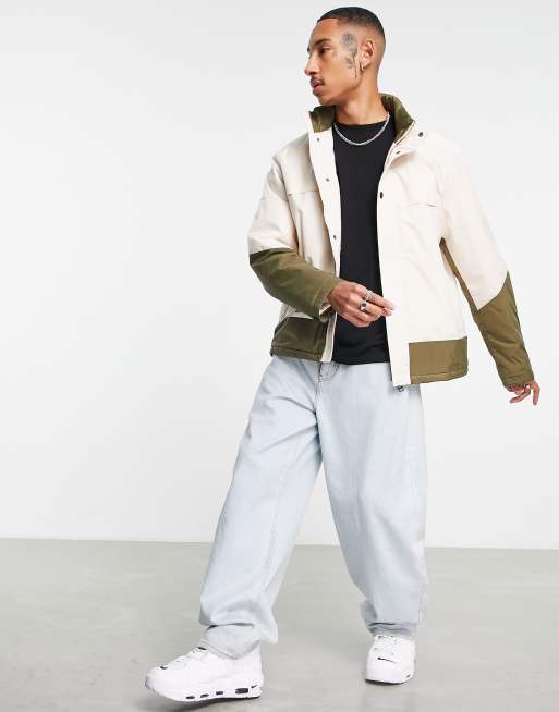 Tommy Hilfiger – Krämvit blockfärgad techjacka i polyestermix med ståkrage – CREAM, 3 av 4