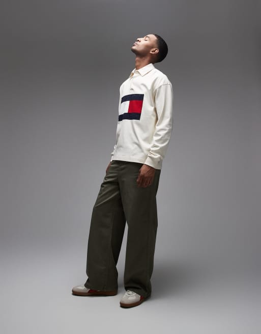 Tommy Hilfiger – Kremowa koszula w stylu rugby z flagą, 2 z 5