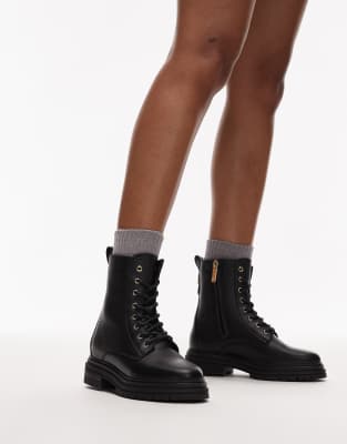 Tommy Jeans Tommy Hilfiger Lace Up Boot In Black
