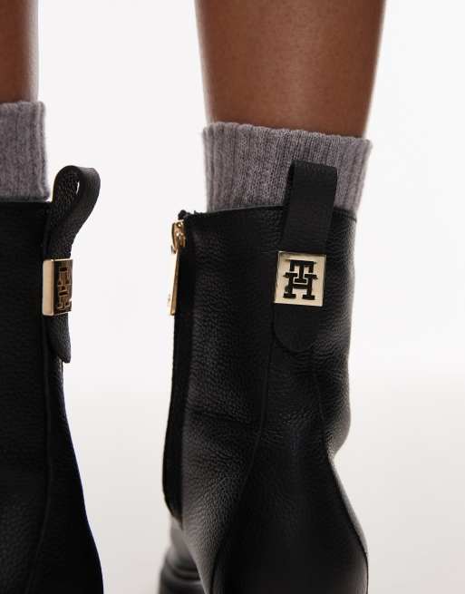 Tommy Hilfiger lace up boot in black, 3 of 4
