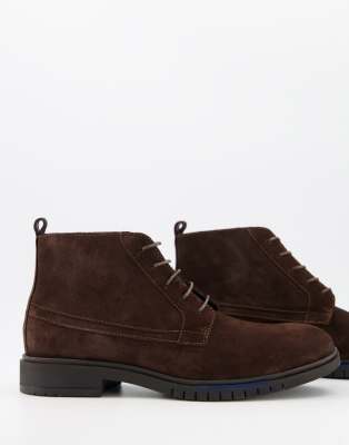 tommy hilfiger brown suede boots