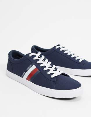 tommy hilfiger canvas lace up trainers