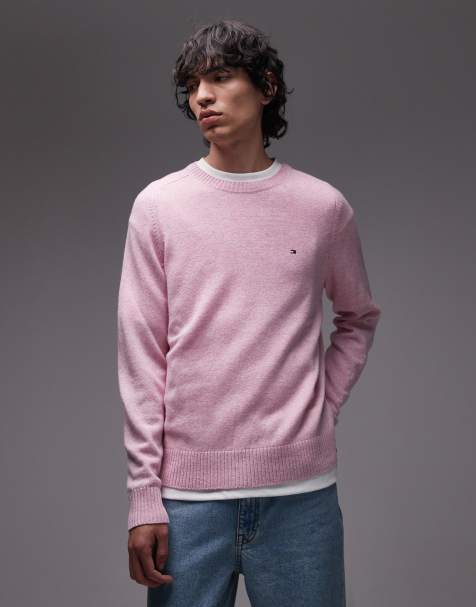 Tommy Hilfiger lambswool jumper in pastel pink - view 1