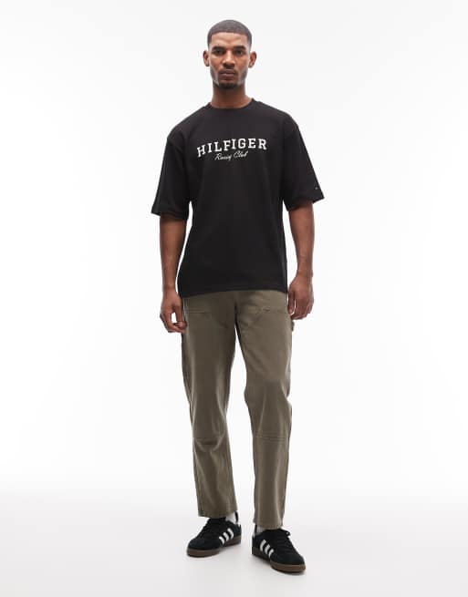 Tommy Hilfiger large centre Racing logo t-shirt in black, 2 of 5