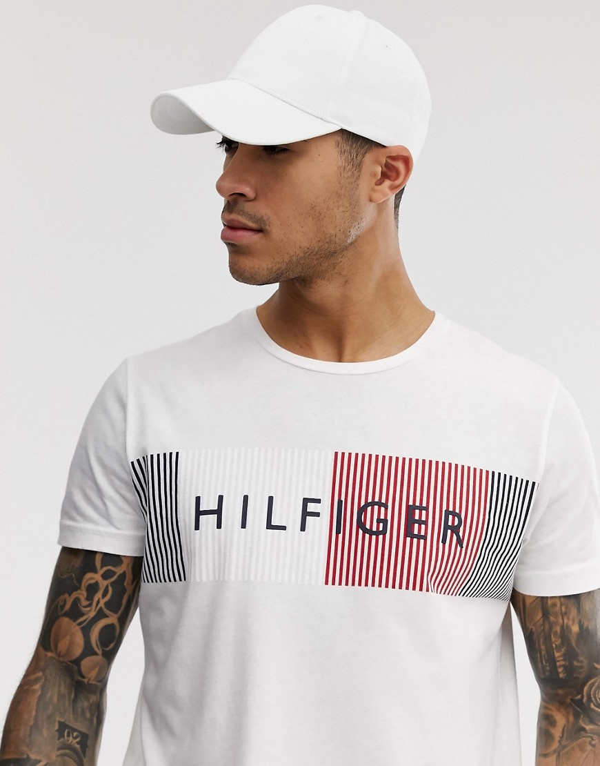 Tommy Hilfiger large flag logo t-shirt in white