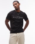 [Tommy Hilfiger] Tommy Hilfiger large logo t-shirt in black XL Black