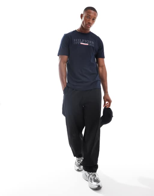 Tommy Hilfiger large logo T-shirt in navy - Exclusive to ASOS, 2 of 4