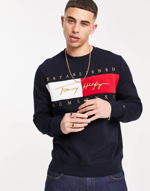 Tommy hilfiger store logo flag sweatshirt