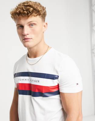 tommy hilfiger large logo t shirt