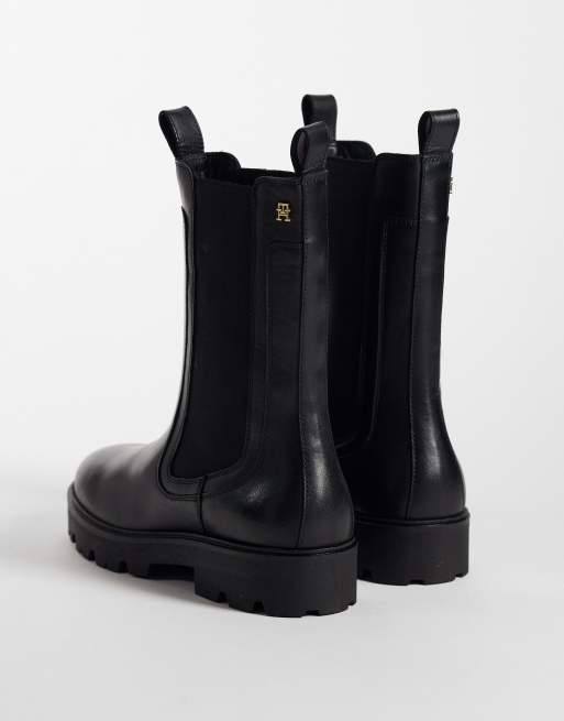 Tommy Hilfiger Lauren Leder-Chelsea-Boots in Schwarz, 3 von 4