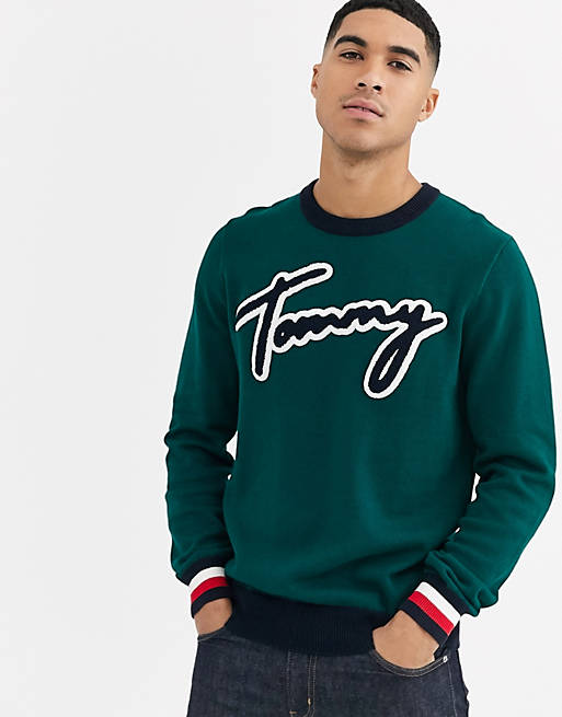 Tommy Hilfiger lawson knit sweater in green
