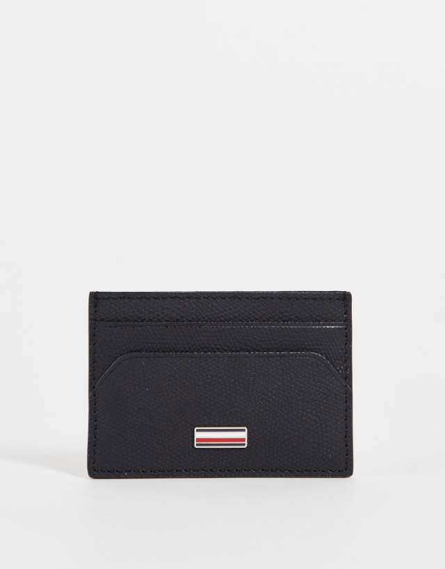 Tommy Hilfiger Leather Card Holder in Black