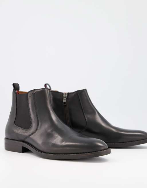 tommy hilfiger leather chelsea boot