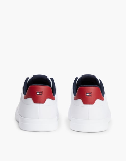 Tommy Hilfiger Leather lightweight court trainers in rwb, 4 of 7