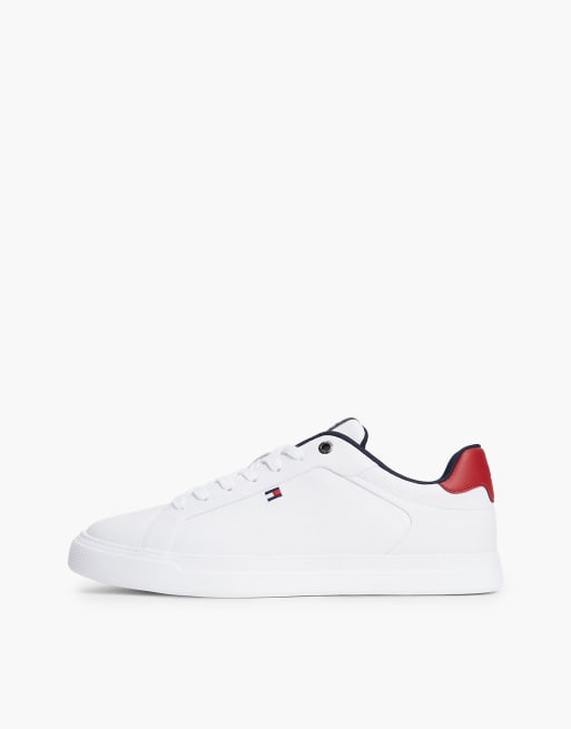 Tommy Hilfiger Leather lightweight court trainers in rwb, 7 of 7