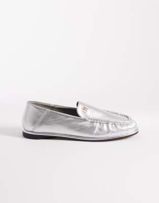 Tommy Hilfiger Leather Loafers With Soft Foldable Heels In Multi