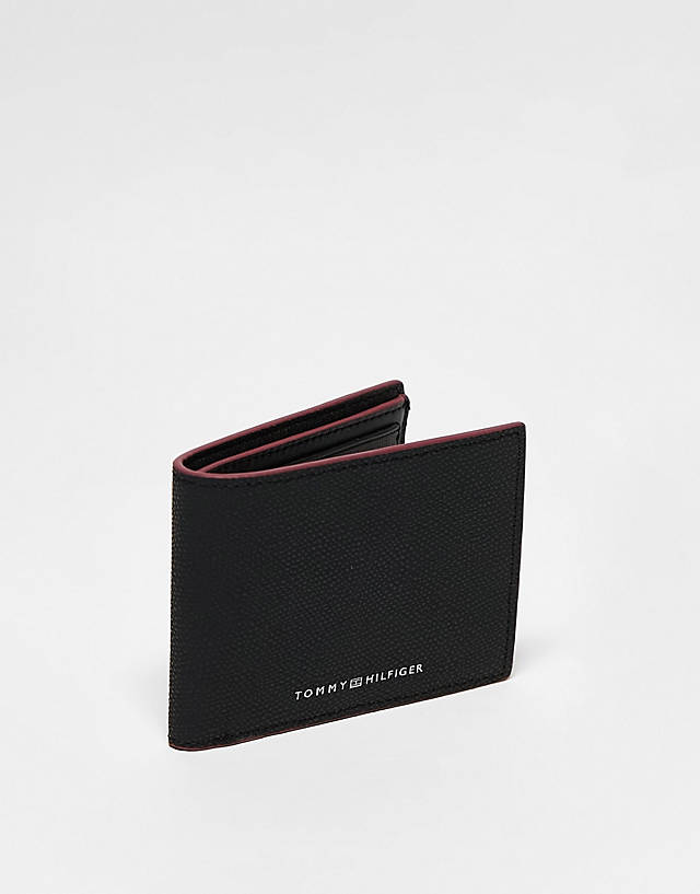 Tommy Hilfiger - leather mini cc wallet in black