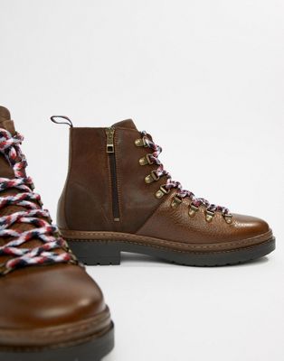tommy jeans brown hiking boots