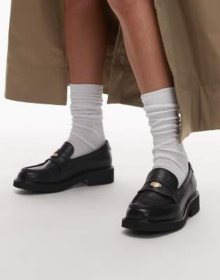 Tommy Hilfiger Leather Penny Loafers