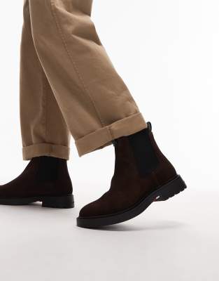  leather suede comfort chelsea boot 