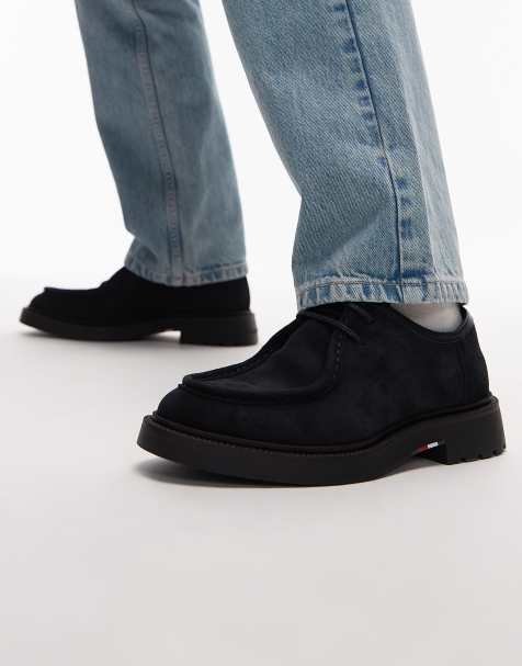 Tommy Hilfiger leather suede comfort derby shoes in navy  - view 1