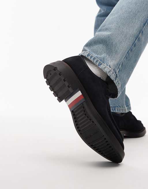 Tommy Hilfiger leather suede comfort derby shoes in navy | ASOS display picture 1