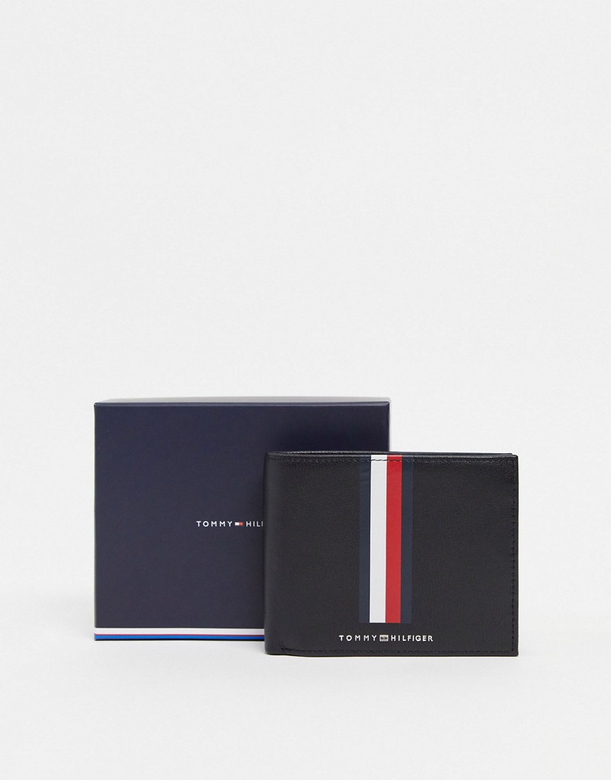 Tommy Hilfiger leather wallet with coin pocket in black