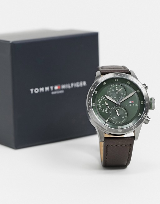 Tommy Hilfiger leather watch in brown 1791809