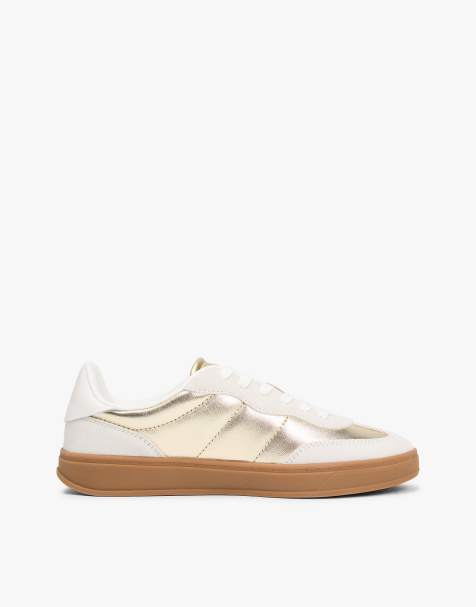 Tommy Hilfiger – Leder-Sneaker in Metallic-Gold mit TH-Monogramm - view 1