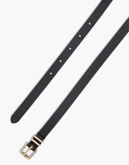 Tommy Hilfiger Ledergürtel mit quadratischer Rollenschnalle in Schwarz, 2 von 4
