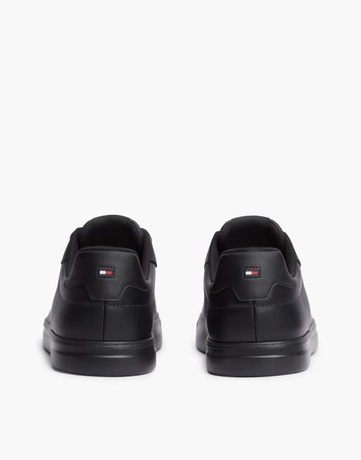 Tommy Hilfiger leichte Court-Sneaker aus Leder in Triple Black, 4 von 7