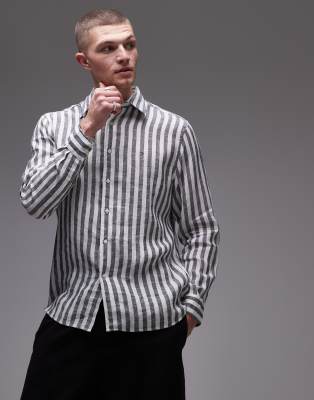 Tommy Hilfiger – Leinenhemd mit schwarzen Streifen - view 1