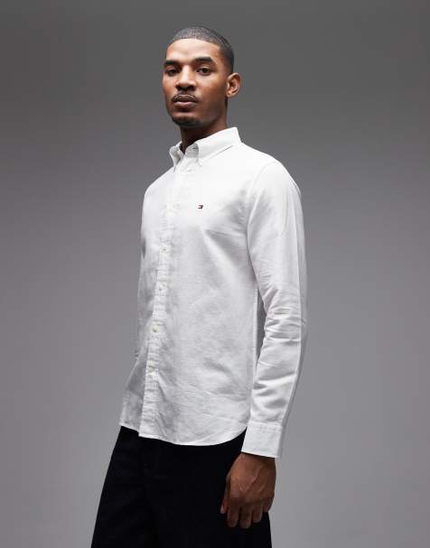 Tommy Hilfiger – Leinenmix-Hemd in Weiß - view 1