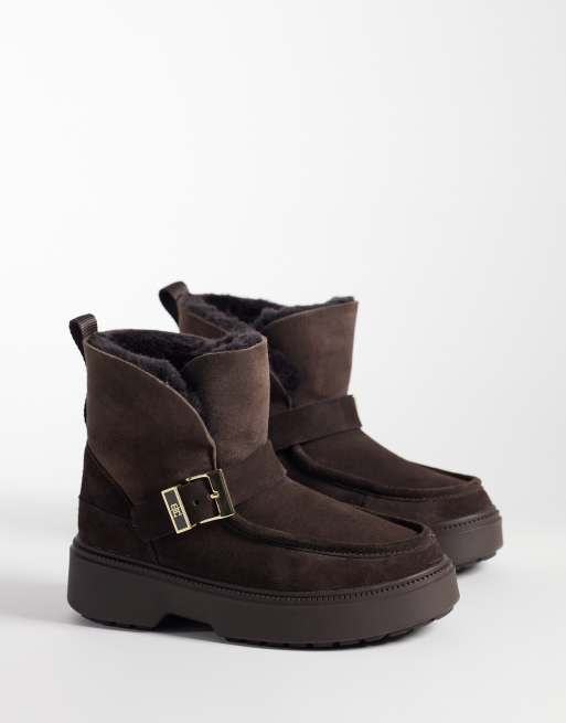 Tommy Hilfiger Lenie Schneestiefel mit Schnallen in Braun, 2 von 4