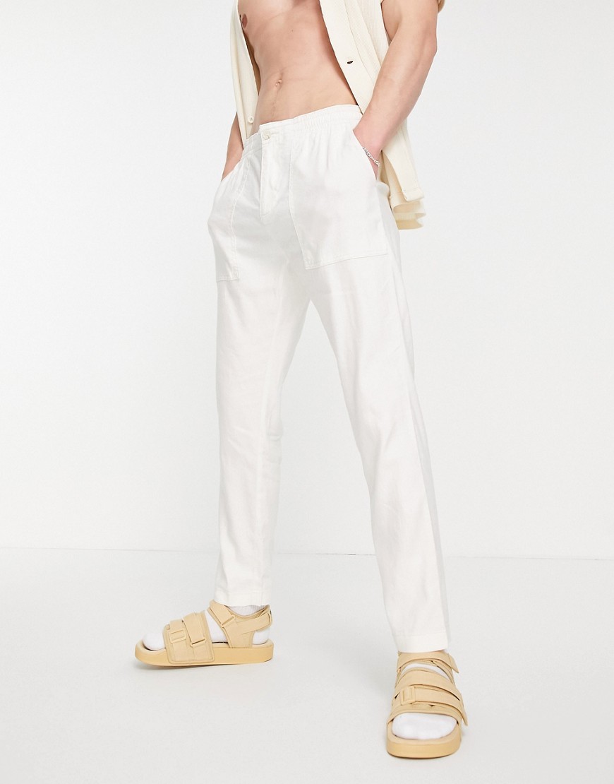 Tommy Hilfiger leo linen pants-White