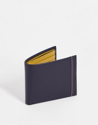 Tommy Hilfiger - Leren portemonnees in marineblauw met streep