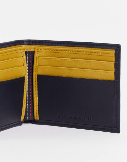 Tommy Hilfiger - Leren portemonnees in marineblauw met streep, 4 van 4