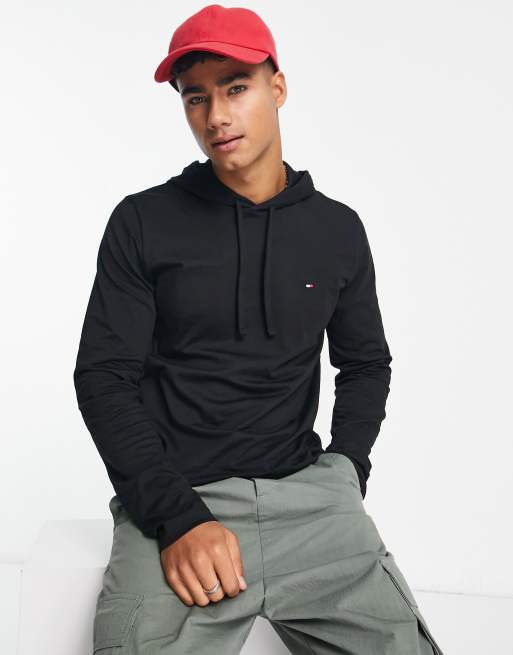 Tommy Hilfiger - Let hættetrøje i sort 